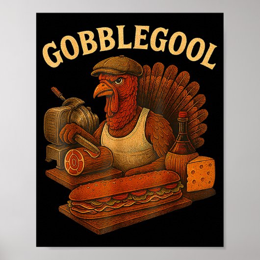 Gobbol Turkey Thanksgiving  ポスター (正面)