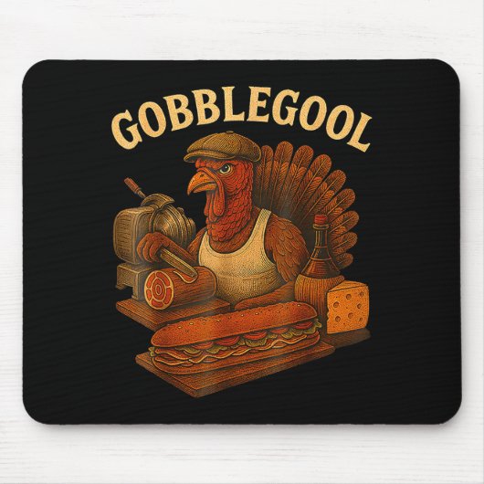 Gobbol Turkey Thanksgiving  マウスパッド (正面)