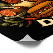 Gobbol Turkey Thanksgiving Italian Turkey Chef  ポスター (角)