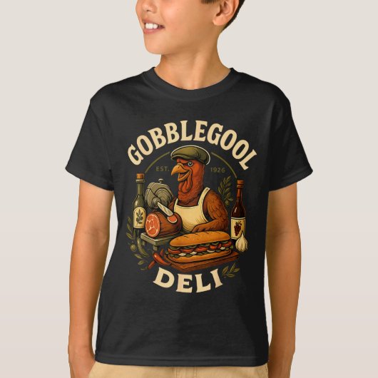 Gobbol Turkey Thanksgiving Italian Turkey Chef Tシャツ (正面)