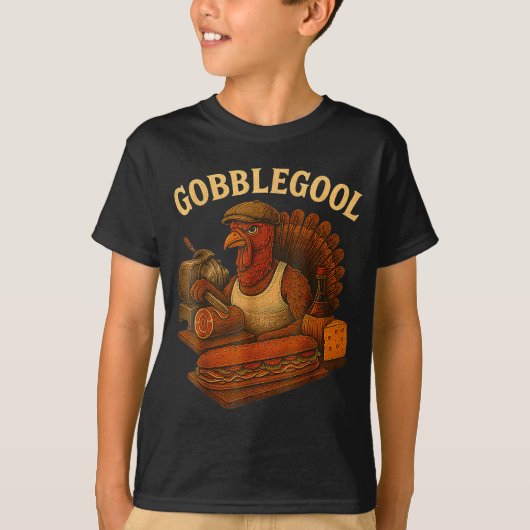 Gobbol Turkey Thanksgiving Tシャツ (正面)