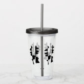 Gobelet à Paille Design Abstrait Dual Face アクリルタンブラー (正面)