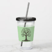 🌳 Gobelet en Acrylique avec Paille Arbre de Vie アクリルタンブラー (裏面)