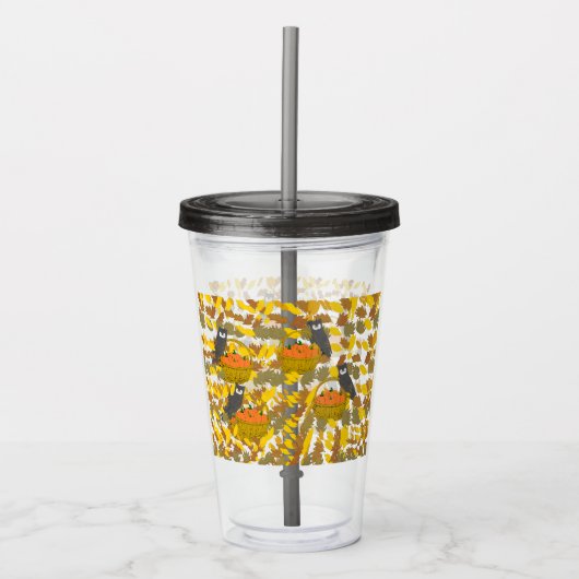 Gobelet en Acrylique Citrouilles d'Automne アクリルタンブラー (正面)
