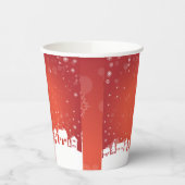 Gobelet en papier motif noël rouge 紙コップ (左)