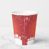 Gobelet en papier motif noël rouge 紙コップ (右)