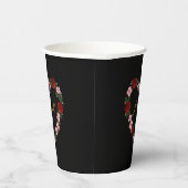 Gobelet en papier noir avec un cœur rose et rouge 紙コップ (右)