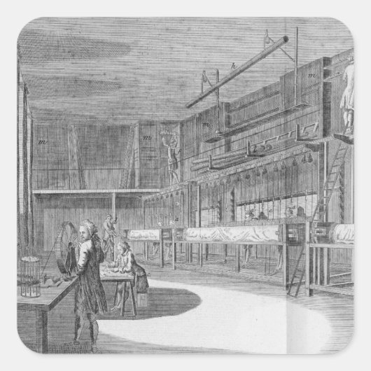 Gobelin workshop, from the 'Encyclopedia' by Deni スクエアシール (正面)