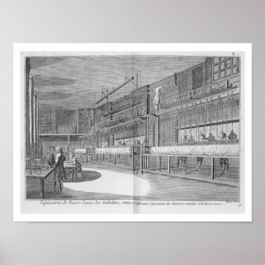 Gobelin workshop, from the 'Encyclopedia' by Deni ポスター (正面)