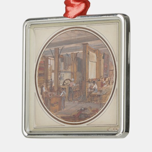 Gobelinsの研修会1840年 メタルオーナメント (左)