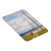 Gobi砂漠の未舗装の道路で4X4車両 マグネット (右側)