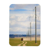 Gobi砂漠の未舗装の道路で4X4車両 マグネット (縦)