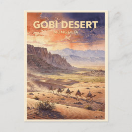 Gobi Desert Mongolia Vintage ポストカード