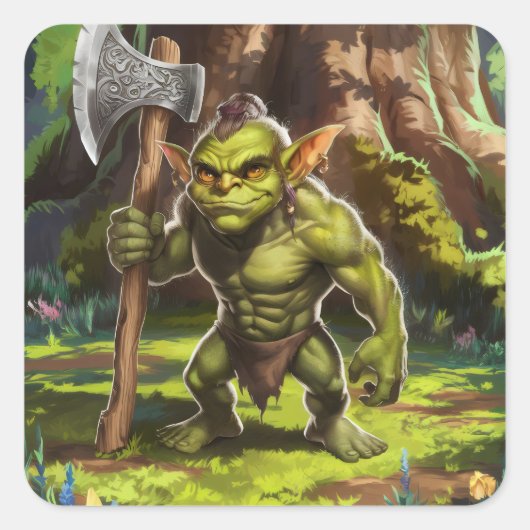 Goblin guardian of the forest. スクエアシール (正面)