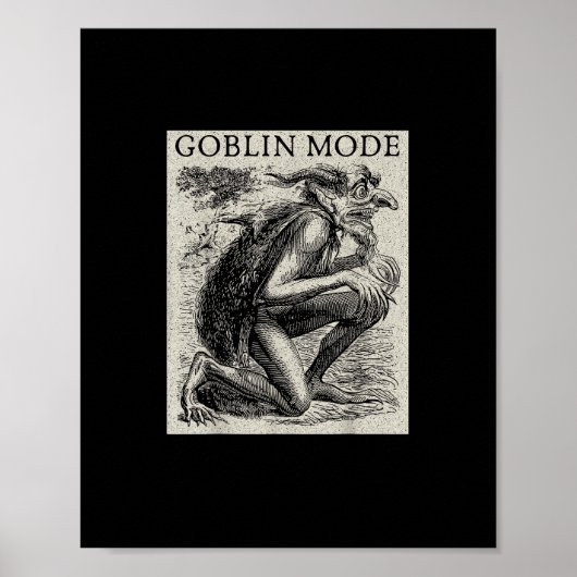 Goblin Mode Goblincore Fairycore Medieval Grunge ポスター (正面)