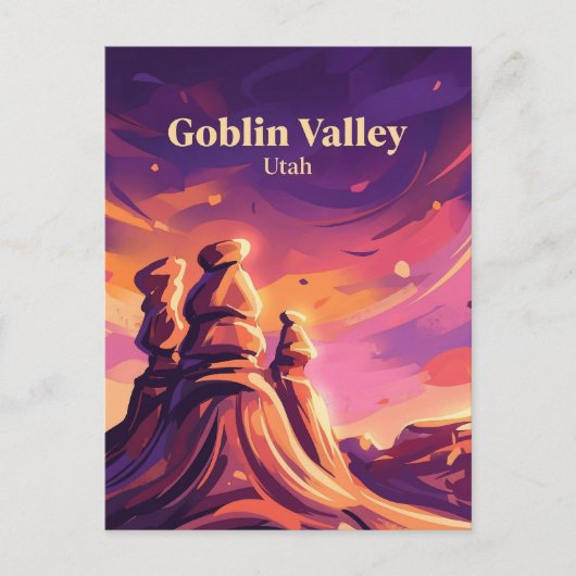 Goblin Valley Utah ポストカード (正面)