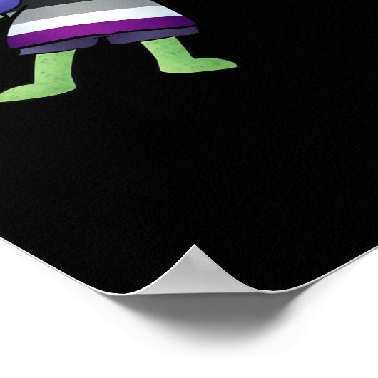 Goblincore Asexual Pride Goblin Classic ポスター (角)