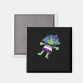 Goblincore Asexual Pride Goblin Classic マグネット (正面/裏面)