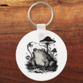 Goblincore Frog Minimal Classic Design キーホルダー (正面)