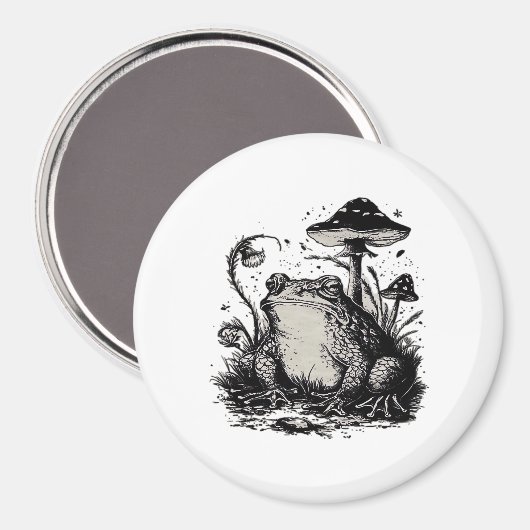 Goblincore Frog Minimal Classic Design マグネット (正面/裏面)