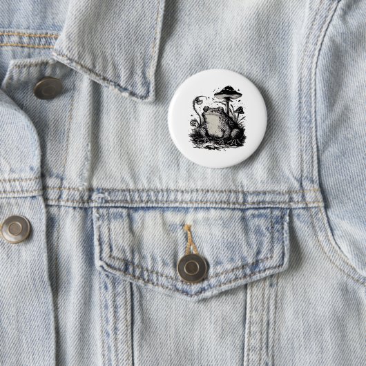 Goblincore Frog Minimal Classic Design 缶バッジ (インサイチュ)