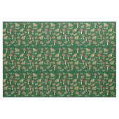 Goblincore Mushroom Frog Snail Dragonfly Pattern ファブリック (ファットクウォーター)