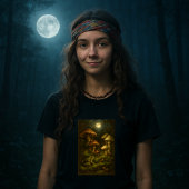 Goblincore Mushrooms, Snails & Frog In Moonlight Tシャツ