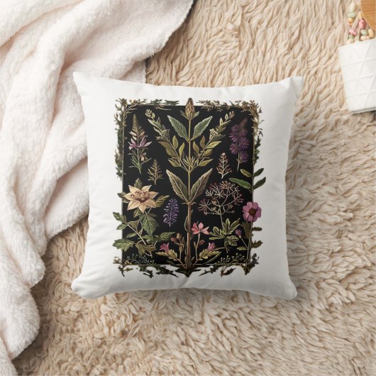 Goblincore Victorian Witch Herbs Classic クッション (ブランケット)