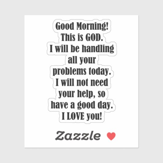 GODからのおはよう シール (シート)