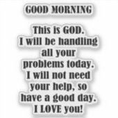 GODからのおはよう シール (正面)