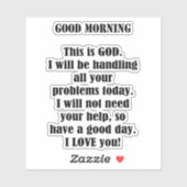 GODからのおはよう シール (シート)