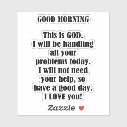 GODからのおはよう シール (シート)