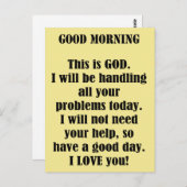 GODからのおはよう ポストカード (正面/裏面)