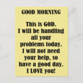 GODからのおはよう ポストカード (正面)