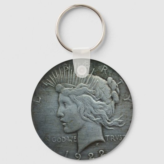 GODで私たちは信頼する – 1922のコイン キーホルダー (正面)