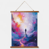 GODへの信頼 – 水彩デザイン2025 吊り下げ型タペストリー (正面)