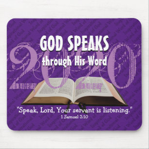 GOD 話 Bible Year 2020カスタム聖なる書物、 経典紫 マウスパッド