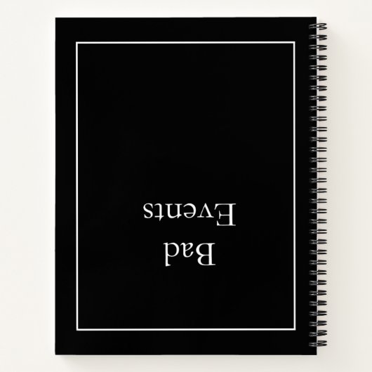 God and Bad times ノートブック (裏面)