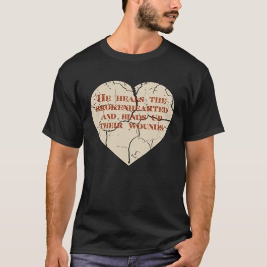 God and Christian Psalm 1473 Healing Heart Jesus C Tシャツ (正面)