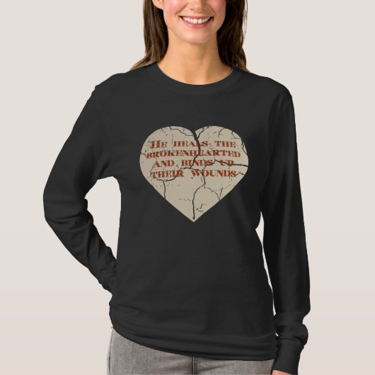 God and Christian Psalm 1473 Healing Heart Jesus C Tシャツ (正面)