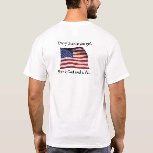 God And Vet Men's長袖シャツ Tシャツ (裏面)