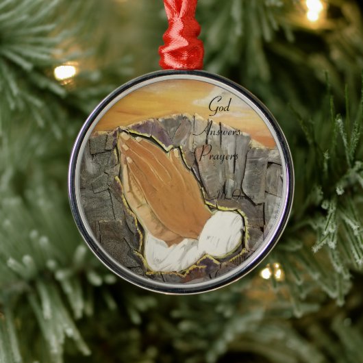 God Answers祈りの言葉 メタルオーナメント (ツリー)