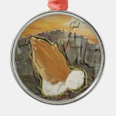 God Answers祈りの言葉 メタルオーナメント (正面)