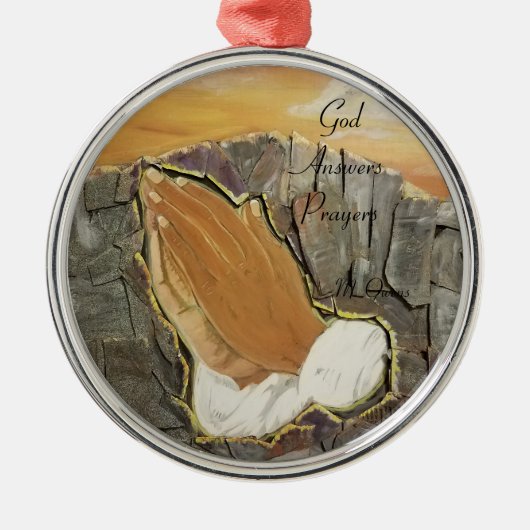 God Answers祈りの言葉 メタルオーナメント (正面)