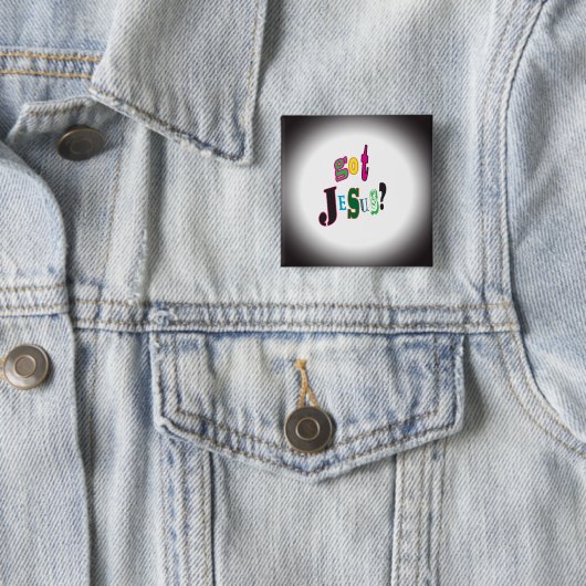 God Black Oval Abstract得られたイエス・キリスト主 缶バッジ (インサイチュ)