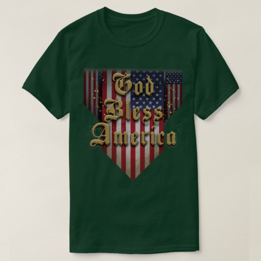 God Blessアメリカシャツ Tシャツ (デザイン正面)