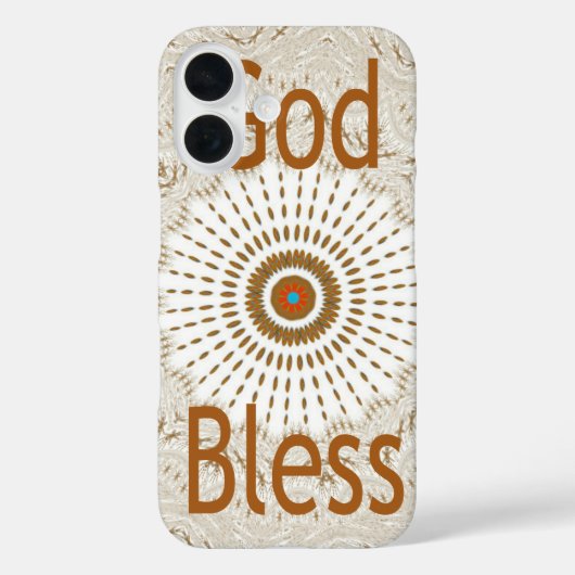 "God Bless" | テキスト伝統的アフリカモチーフ デザイン Case-Mate iPhoneケース (裏面)
