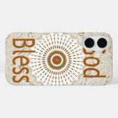 "God Bless" | テキスト伝統的アフリカモチーフ デザイン Case-Mate iPhoneケース (裏面 (横))