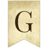 God Bless 6 Letters 2 Crosses Parchment Religious  バンティングフラッグ (第1の旗)