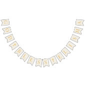 God Bless 6 Letters Ivory & Gold Baptism Communion バンティングフラッグ (全)